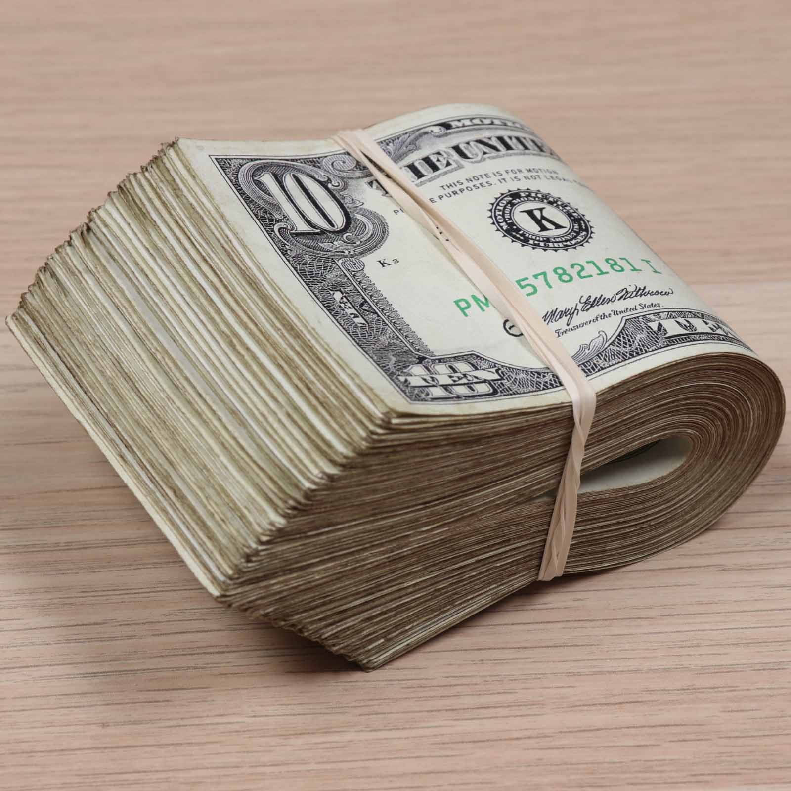 Money Prop - 1990 Series $10 ✔️RealAged™ $1,000 Full Print Band - Image 5