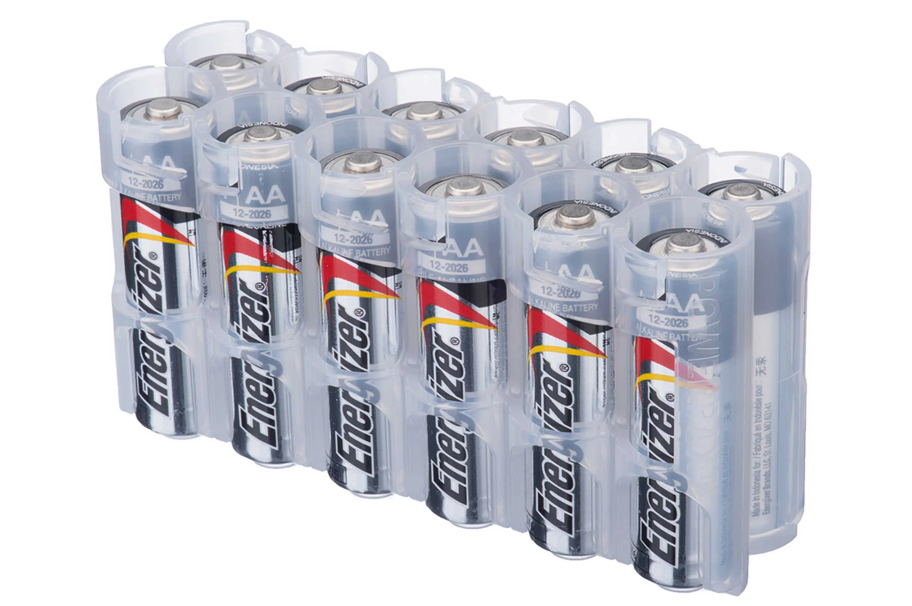Storacell AA - 12 Pack Battery Caddy (Clear) - Image 2