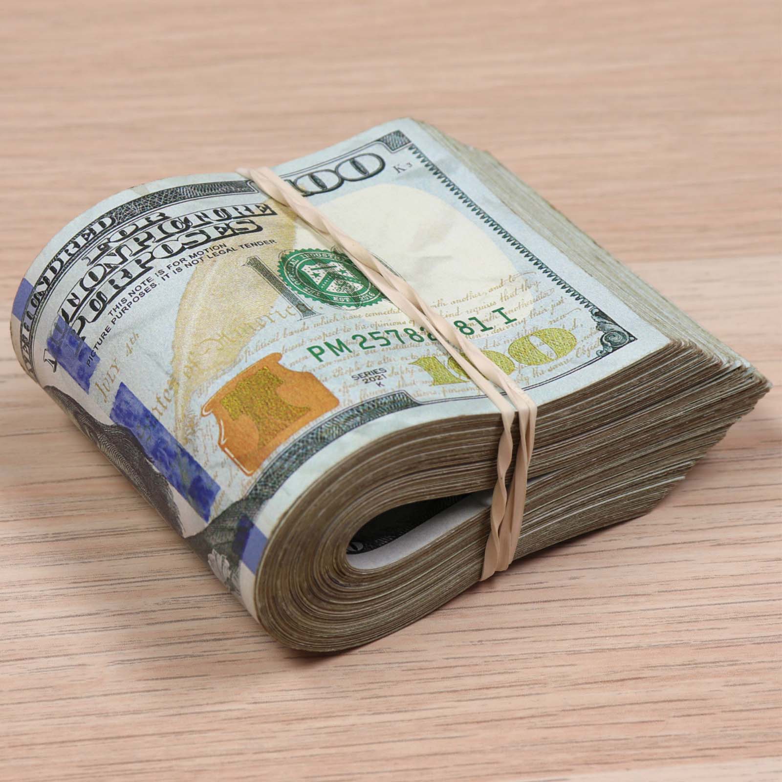 Money Prop - New Series $100 ✔️RealAged™ Full Print  $20,000 Stack & Band Pack - Image 7
