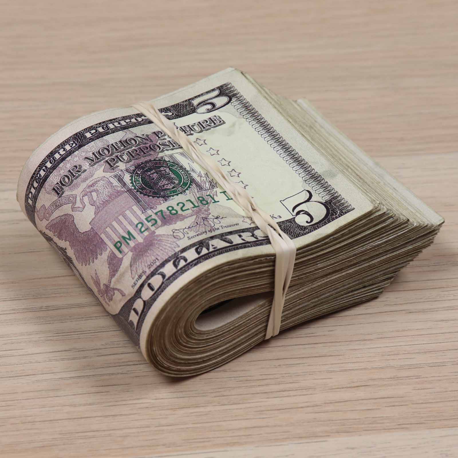 Money Prop - New Series $5 ✔️RealAged™ Full Print $500 Band - Image 4