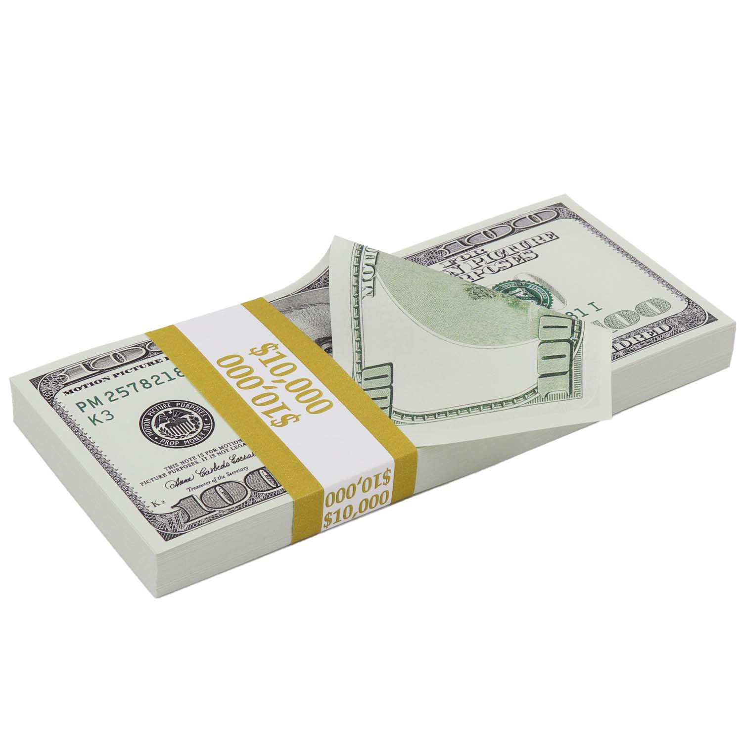 Money Prop - 2000 Series $100 Full Print $500,000 Stacks & Black Briefcase - Image 2