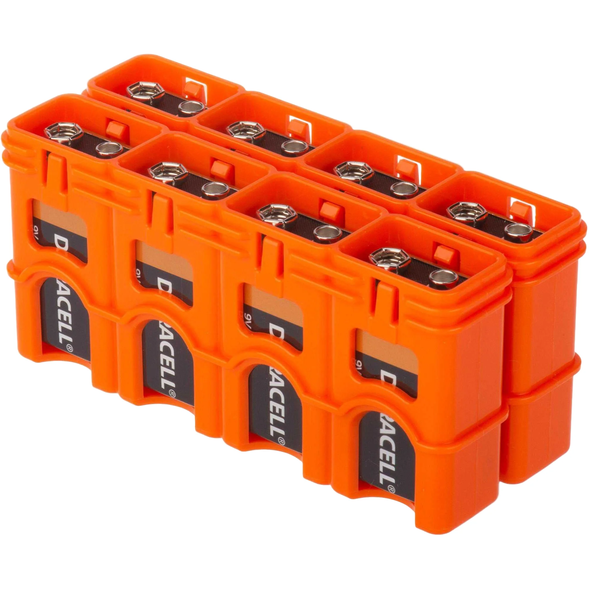 Storacell 9V - 8 Pack Battery Caddy (Orange)