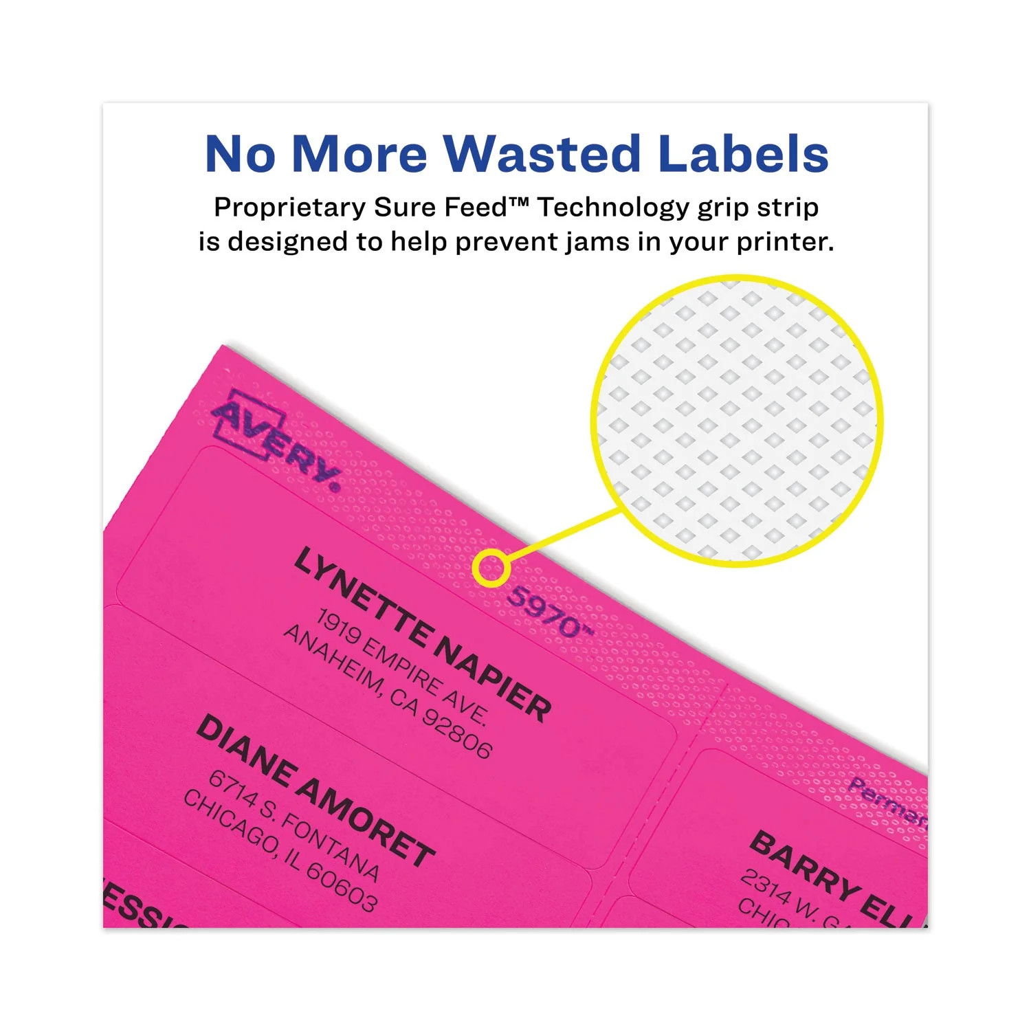 Avery High-Visibility Permanent Laser ID Labels, 2 x 4, Neon Green, 1000/Box - Image 3