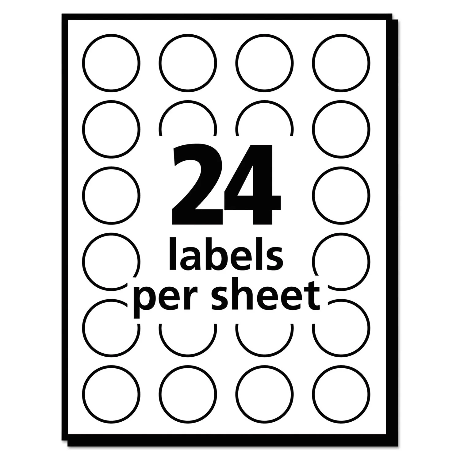 Avery Printable Self-Adhesive Removable Color-Coding Labels, 0.75" dia, Neon Red, 24/Sheet, 42 Sheets/Pack, (5467) - Image 3