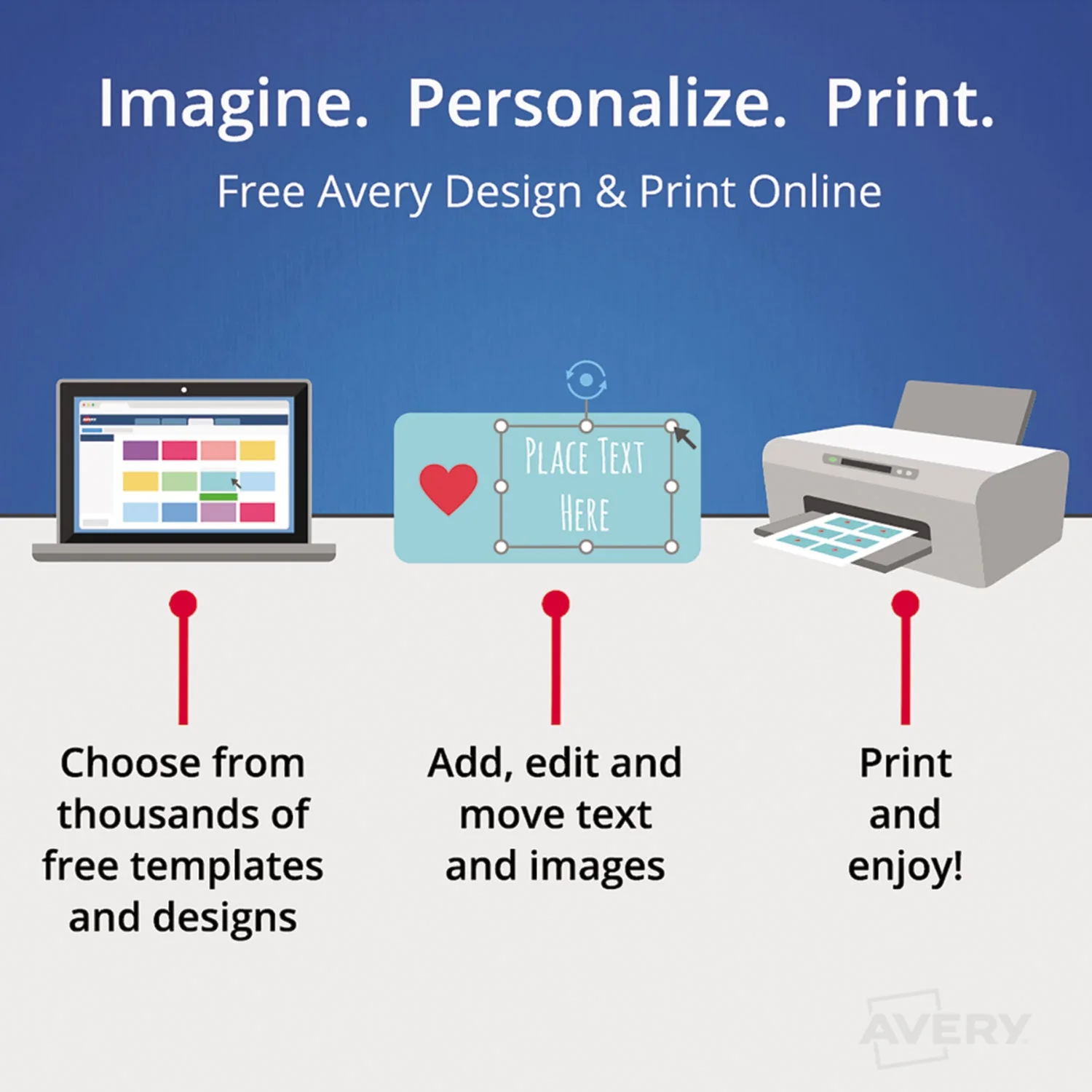 Avery Printable Self-Adhesive Removable Color-Coding Labels, 1.25" dia, Light Blue, 8/Sheet, 50 Sheets/Pack, (5496) - Image 4