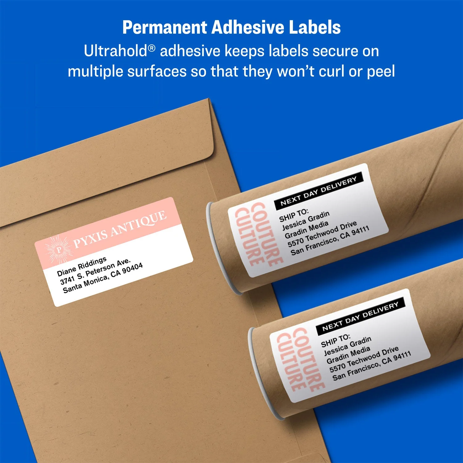 Avery Shipping Labels w/ TrueBlock Technology, Inkjet Printers, 3.33 x 4, White, 6/Sheet, 100 Sheets/Box - Image 4