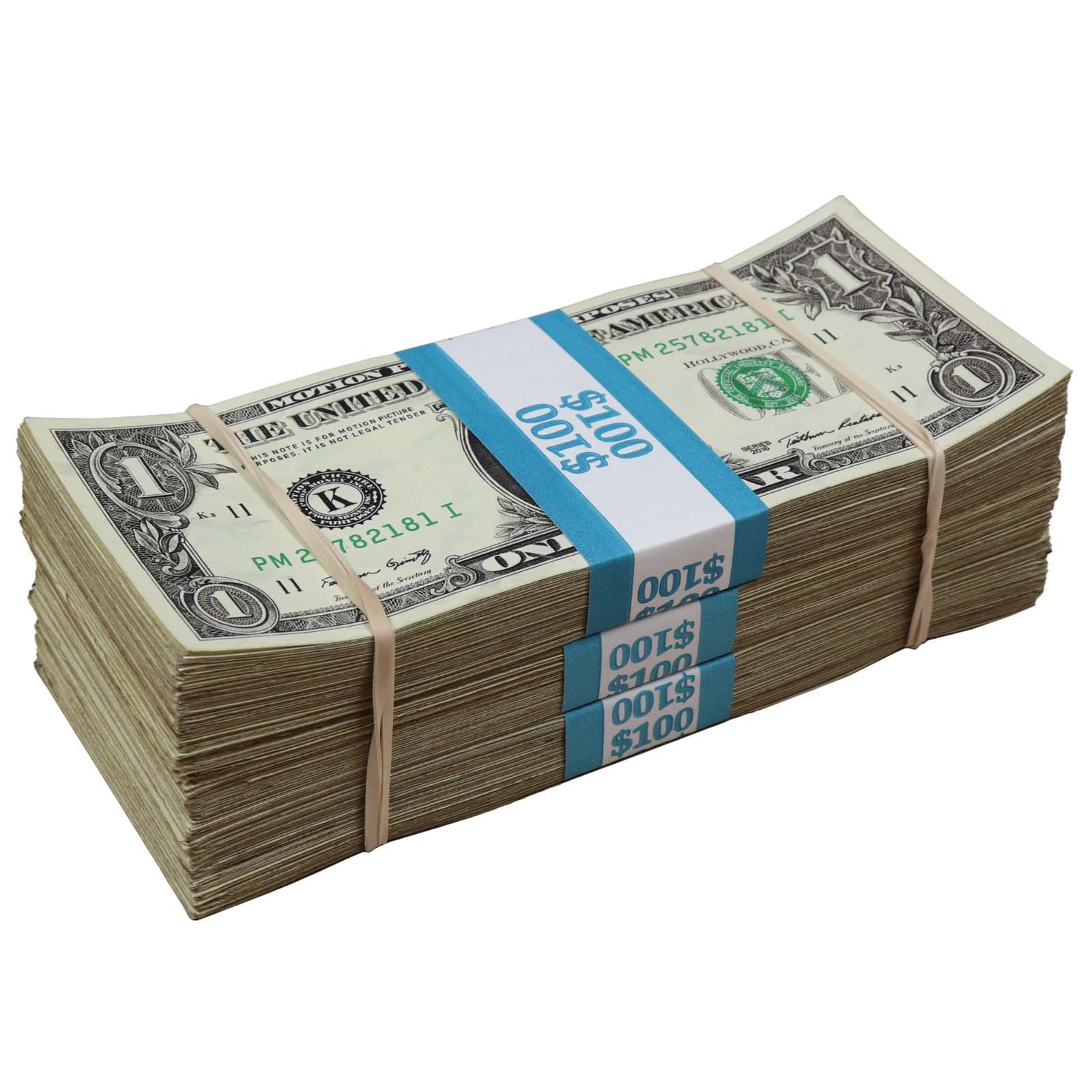 Money Prop - New Series $1 ✔️RealAged™ Full Print $300 Band
