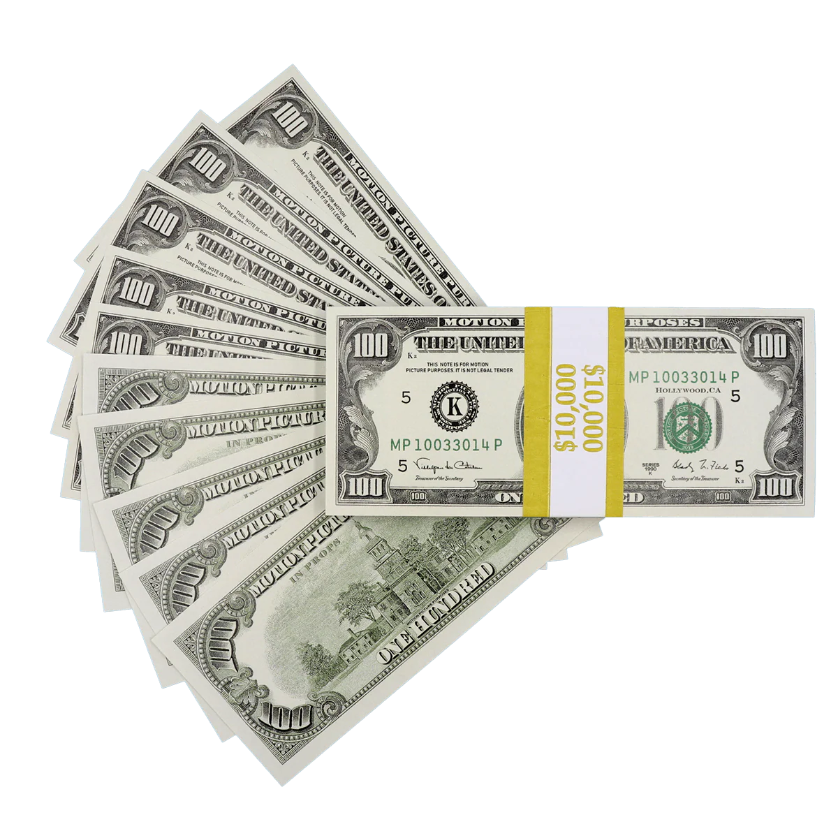 Money Prop - 1990 Series $100 Full Print $10,000 Stack