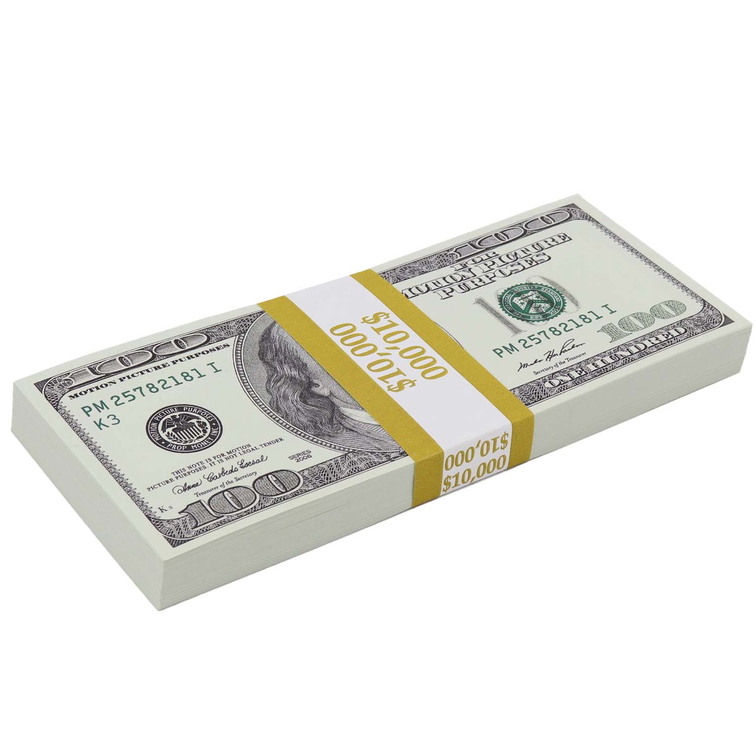 Money Prop - 2000 Series $100 Full Print $10,000 Stack - Image 5