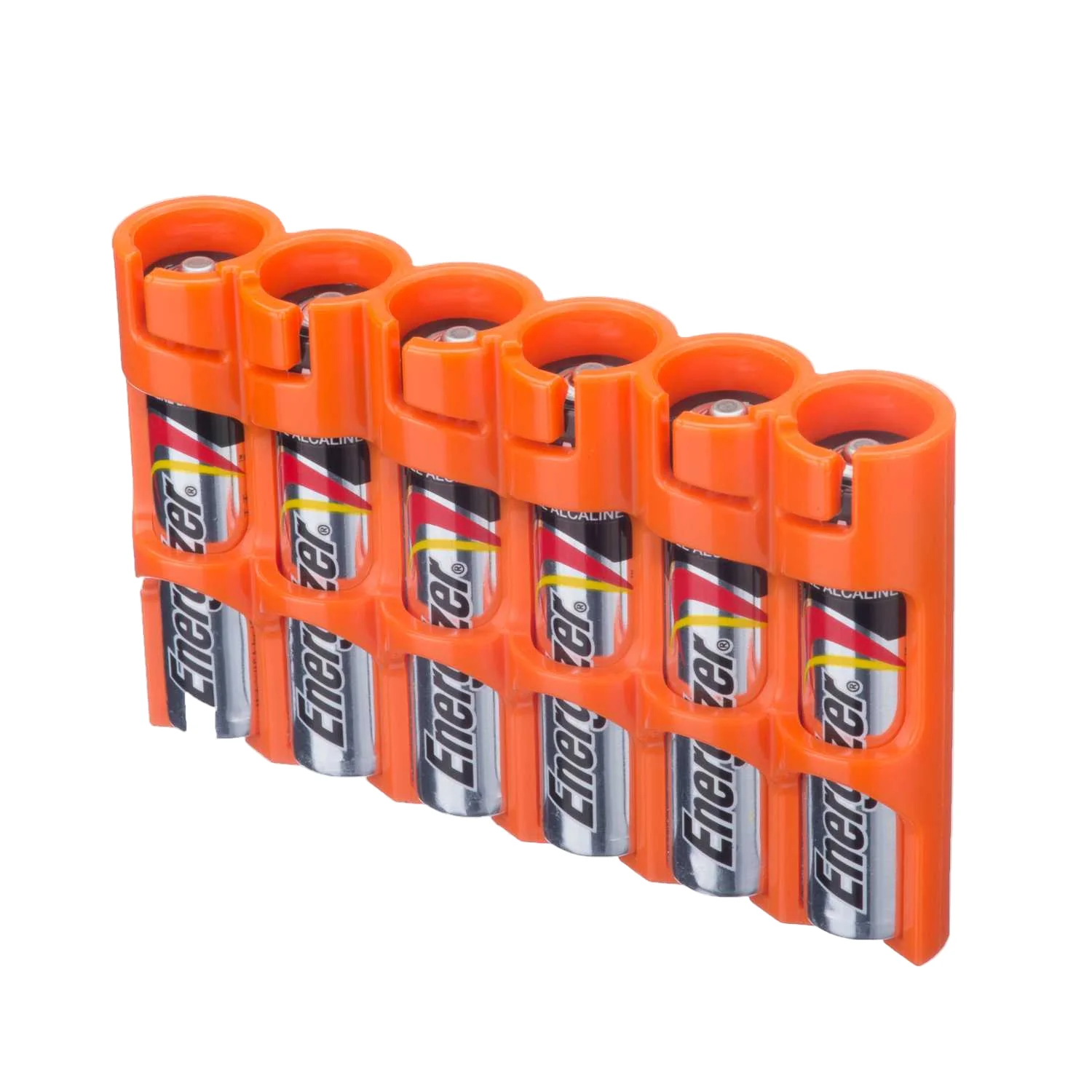 Storacell Slim Line AAA - 6 Pack Battery Caddy (Orange)